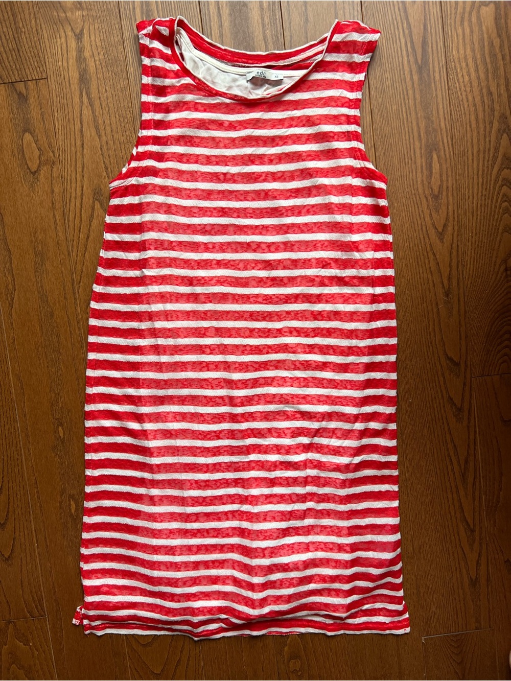 EDC by Esprit Red & White Striped Tee - XS
